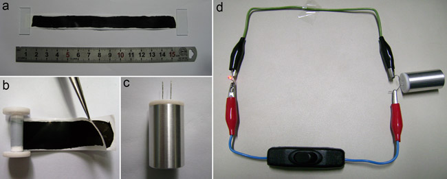 圖1 碳納米管薄膜簡潔超級電容器的制備過程示意圖