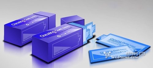 實用又美觀 一次一片的口香糖電池