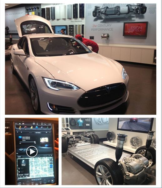 圖示：Tesla新款電動(dòng)車(chē)，售價(jià)5.7萬(wàn)美元。圖片來(lái)源：新浪財(cái)經(jīng)北美記者段皎宇