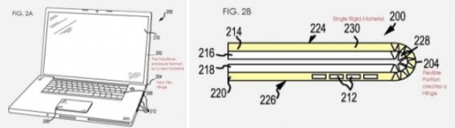 蘋果申請(qǐng)新專利：柔性材料打造MacBook無縫外殼